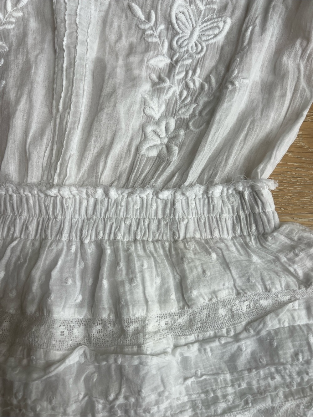 LoveShackFancy White Embroidered Ruffle Dress - Picture 13 of 16